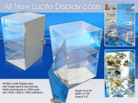 Lucite Acrylic Display Case with Lock & Key - Height 16 5/16" x Width 10 7/8" x Depth 9 1/2"