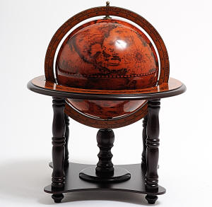 World Globe - Red - with stand
