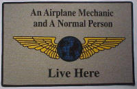 Airplane Mechanic Floor/Welcome Mat - WSE008