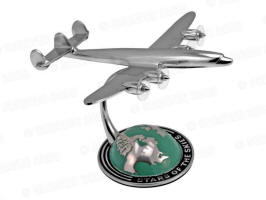 Polished Metal - L-1049 Super Constellation with World Globe Display Base