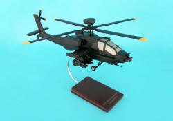 United States Army - McDonnell-Douglas - AH-64D Apache Long Bow - Attack Helicopter - 1/32 Scale Mahogany Model - D0332H3W