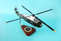 USMC - Presidential One Helio - Sikorsky VH-34D Seaking Marine One Helicopter - 1/48 Scale Mahogany Model - C6248H3W