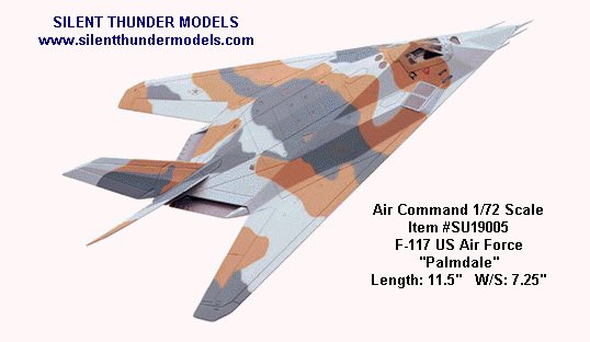 USAF - F-117 Stealth "Palmdale" - Air Command 1/72 Scale Diecast Model - #SU19005