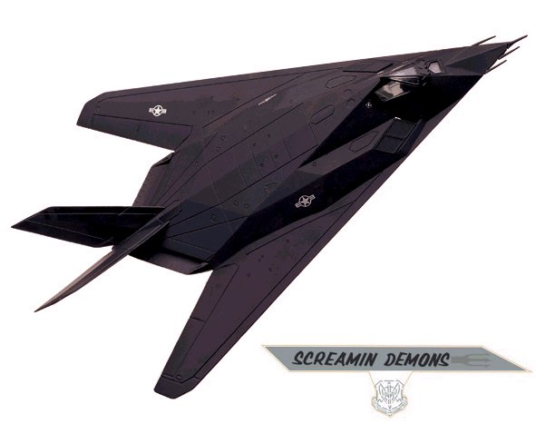 USAF - F-117 Stealth Nighthawk Screamin Demons Fighter Jet - Air Command 1/72 Scale Diecast Model  - #SU19003