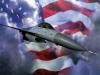F-16 Falcon with American Flag (16 X 20)