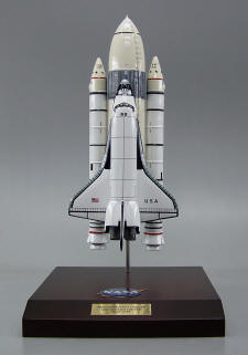 Columbia Shuttle Full Stack - 1/144 Scale Mahogany Model