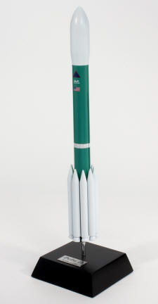 NASA - Delta II Rocket - 1/100 Scale Mahogany Model