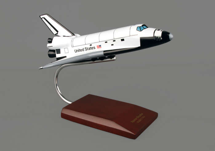 NASA - Space Shuttle Atlantis - 1/144 Scale Medium Mahogany Model