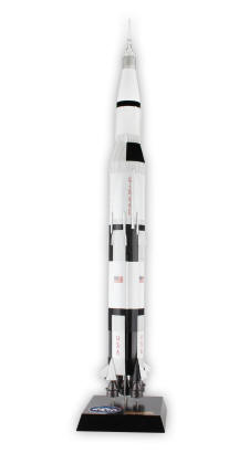 NASA - Apollo Saturn V Rocket Model - 1/100 Scale Mahogany Model