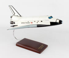 NASA - Space Shuttle Columbia - 1/100 Scale Large Mahogany Model