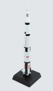 NASA - Apollo Saturn V Rocket - 1/200 Scale Mahogany Model