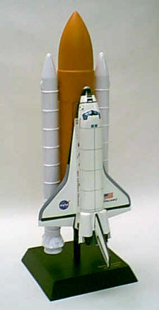 NASA - Space Shuttle Discovery with Full Stack 1/100 Scale - Solid Rocket Boosters and Center Fuel Tank