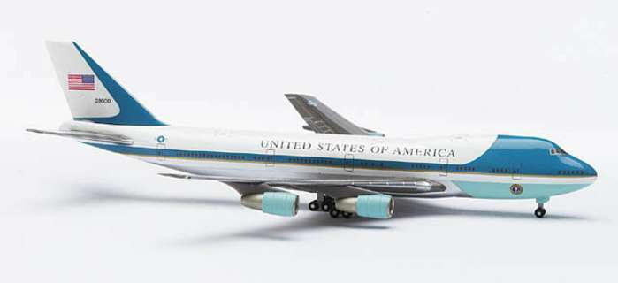 Herpa - Boeing 747-200 VC-25A - Air Force One Model - 1/400 Scale Diecast Metal Model - HE560191
