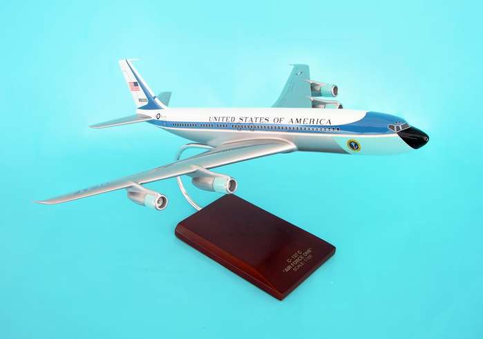 Boeing 707 - VC-137A - Air Force One Model - 1/100 Scale Mahogany Model - Tail #26000