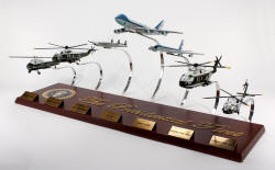 The Presidential Fleet Collection - 1/200 Scale Models - Marine One VH-34, Marine One VH3, VC-121 Columbine III, VC-25A, SAM 26000, Marine One VH60, and Marine One VH-71