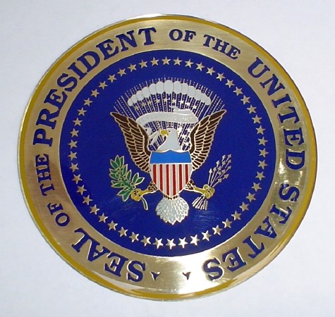 US Presidential Seal - 5" inch brass plaque