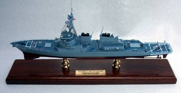 Click image for a larger view! - Arleigh Burke - Custom Ship Model - USS John S. McCain DDG 56