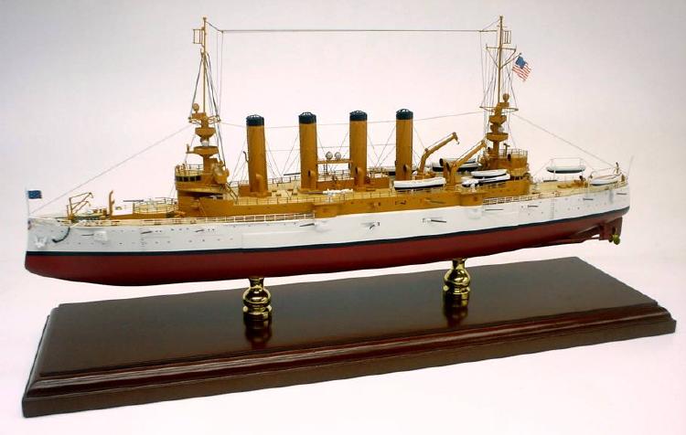 Click image for a larger view! - 1906-1922 - USS St. Louis C-20 - Cruiser - 1/192 Scale Custom Ship Model