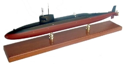 Click Here For A Larger View - USN Lafayette Class Submarine - 1/140 Scale Mahogany Model