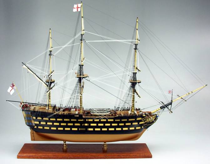 HMS Victory - Sailing Ship - 1/70 Scale Mahogany Ship Model