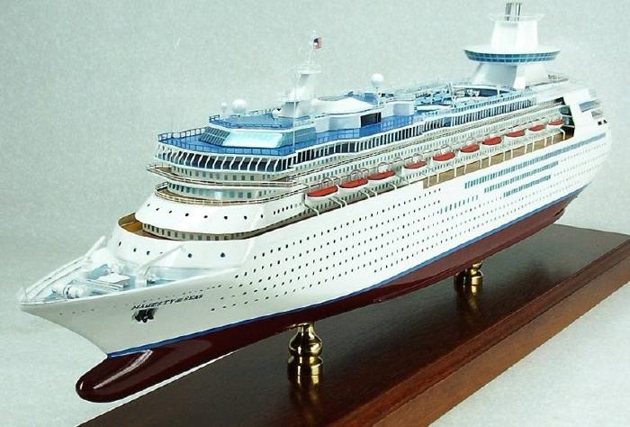 Click image for a larger view! - Majesty of the Seas - Royal Carribean - Cruise Ship - Custom Mahogany Ship Model