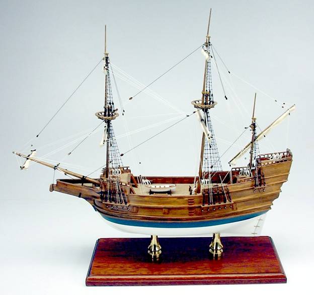 Mayflower II - Sailing Ship - Custom Mahogany Ship Model