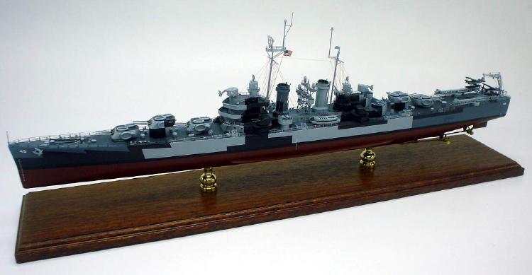 Click image for a larger view! - 1944 - USS St. Louis CL-49 - Cruiser - 1/250 Scale Custom Ship Model