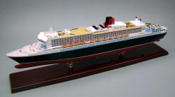 Click image for a larger view! - Oueen Mary 2 - Cunard - Cruise Ship - Custom Mahogany Ship Model