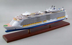 Click image for a larger view! - Oasis of the Seas - Royal Carribean - Cruise Ship - Custom Mahogany Ship Model