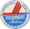 Piedmont Airlines - Route of the Pacemakers - Metal Collector Sign - AR004