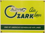 Ozark Air Lines - One of America's Scheduled Air Lines - Metal Collector Sign - AR008