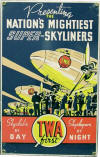 TWA Transworld Airlines - Super Skyliners Sign - Metal Collector Sign