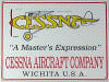 Cessna Aircraft Company - A Master's Expression - Metal Collector Sign - AVW0418