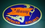 American Airlines - Mercury Logo - Metal Collector Sign - AAAWMERC