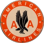 American Airlines - Totem Logo - Metal Collector Sign - AA-AR002
